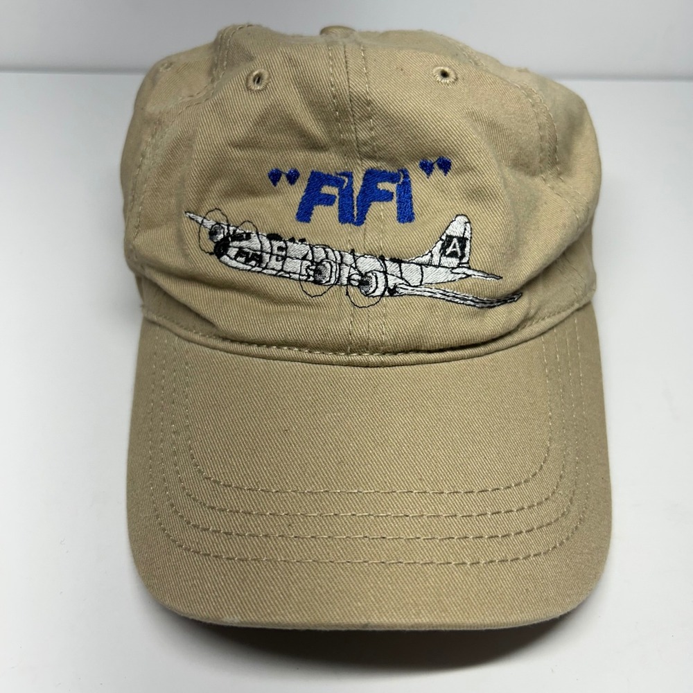 Otto B-29 Superfortress FIFI Airplane Hat Tan Men One Size Aviation Cap
